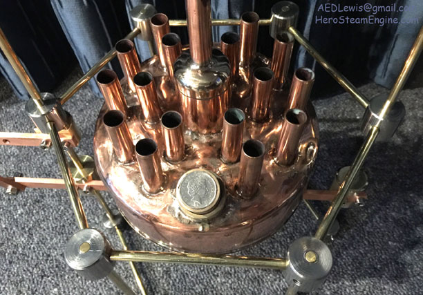 A boiler tank made of copper