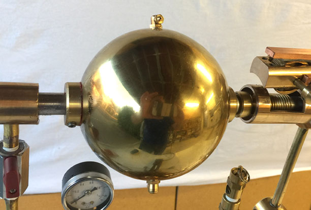 The gold plated sphere.